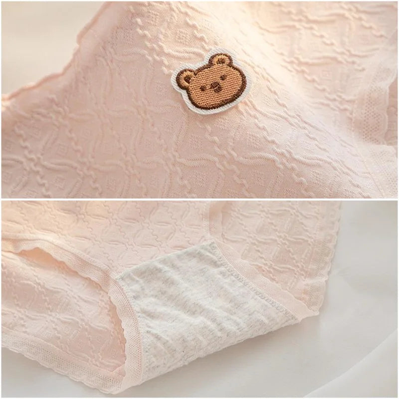Fashion 5Pcs/set Cotton Underwear Women Seamless Panties Lovely Girl Briefs Plus Size Breathable Underpants Female Sexy Lingerie