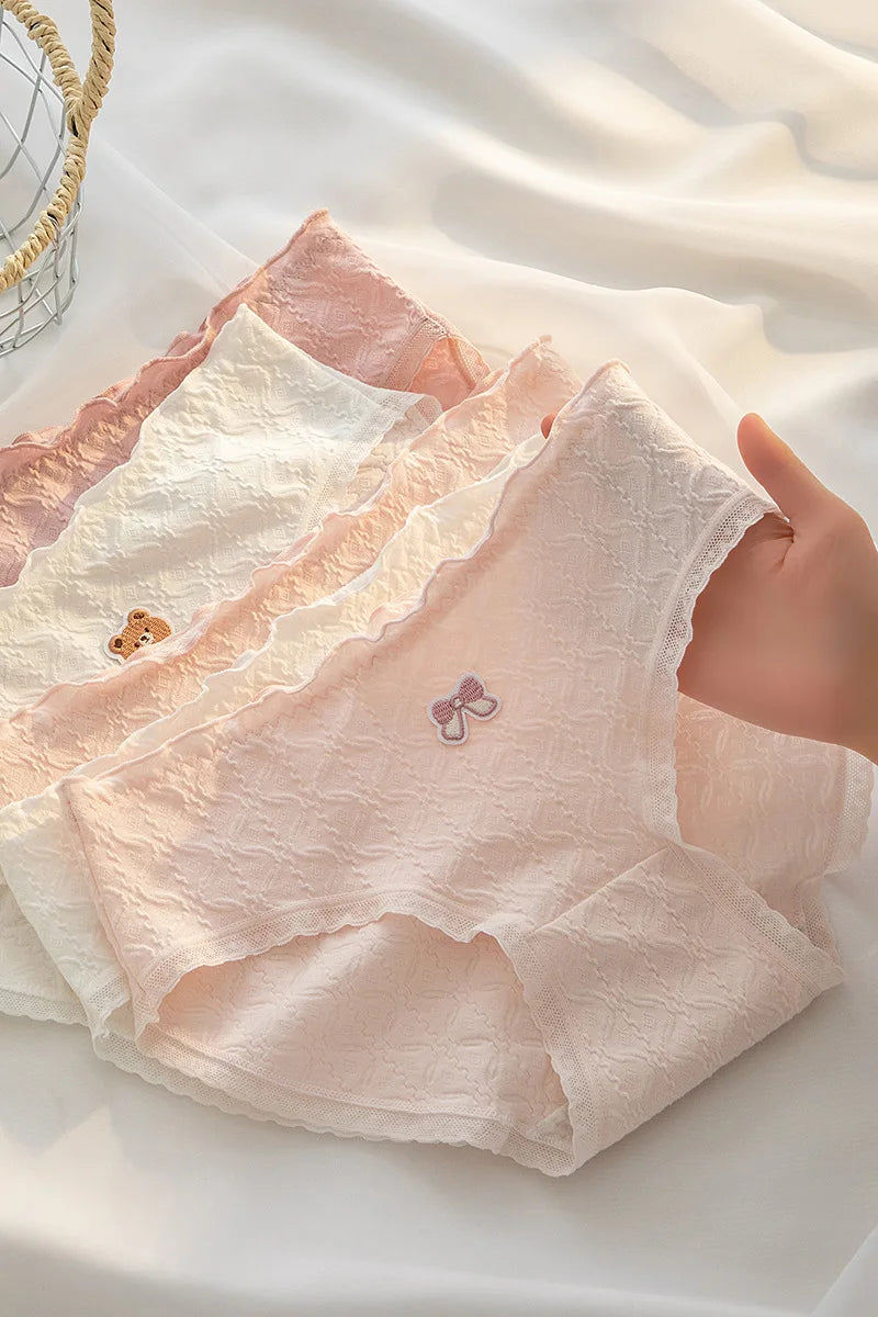Fashion 5Pcs/set Cotton Underwear Women Seamless Panties Lovely Girl Briefs Plus Size Breathable Underpants Female Sexy Lingerie