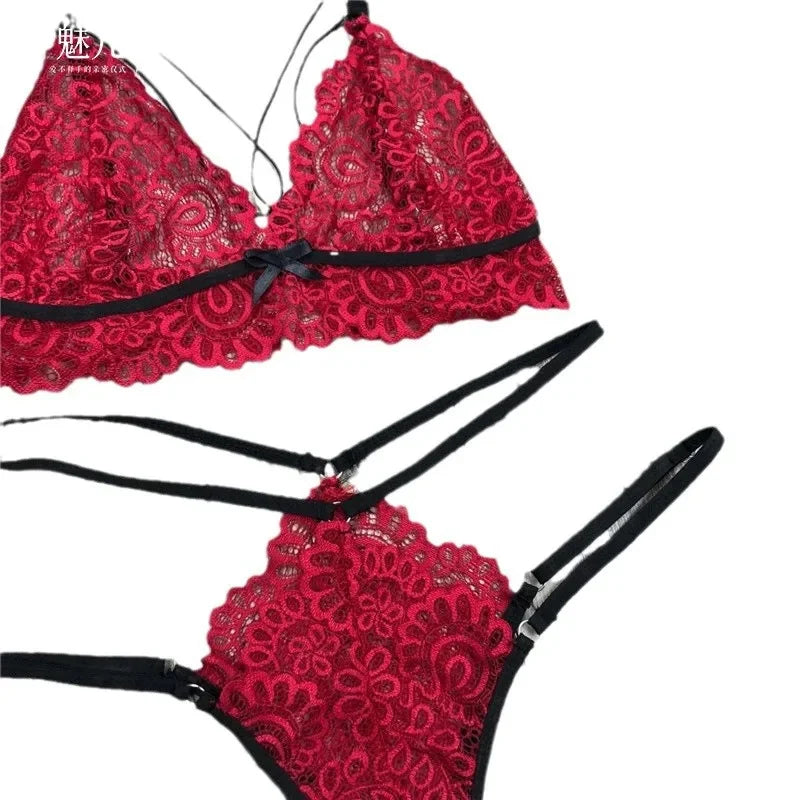 1 Set Hot Lace Strappy Teddy, Cut Out Backless Bodysuit, Women's Sexy Lingerie & Underwear