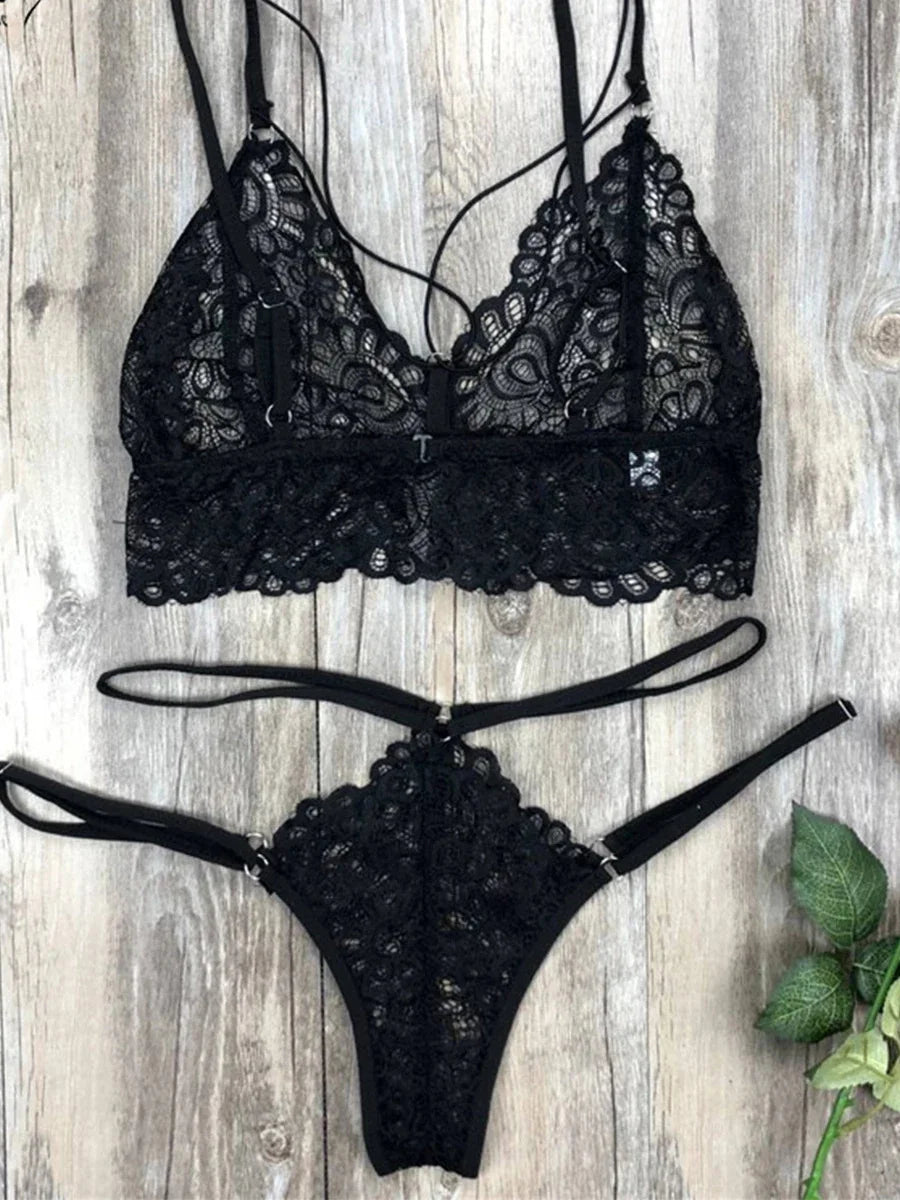 1 Set Hot Lace Strappy Teddy, Cut Out Backless Bodysuit, Women's Sexy Lingerie & Underwear