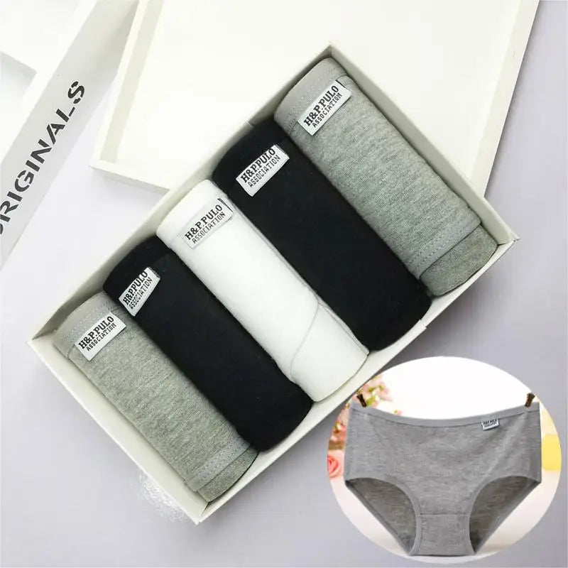 Fashion 5Pcs/set Cotton Underwear Women Seamless Panties Lovely Girl Briefs Plus Size Breathable Underpants Female Sexy Lingerie
