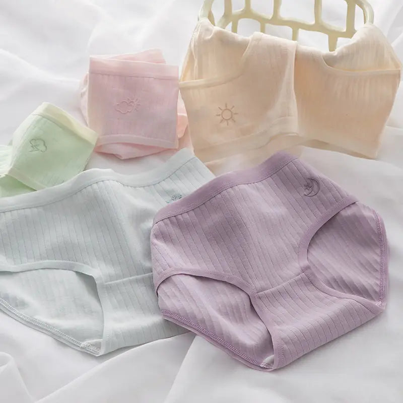 Fashion 5Pcs/set Cotton Underwear Women Seamless Panties Lovely Girl Briefs Plus Size Breathable Underpants Female Sexy Lingerie